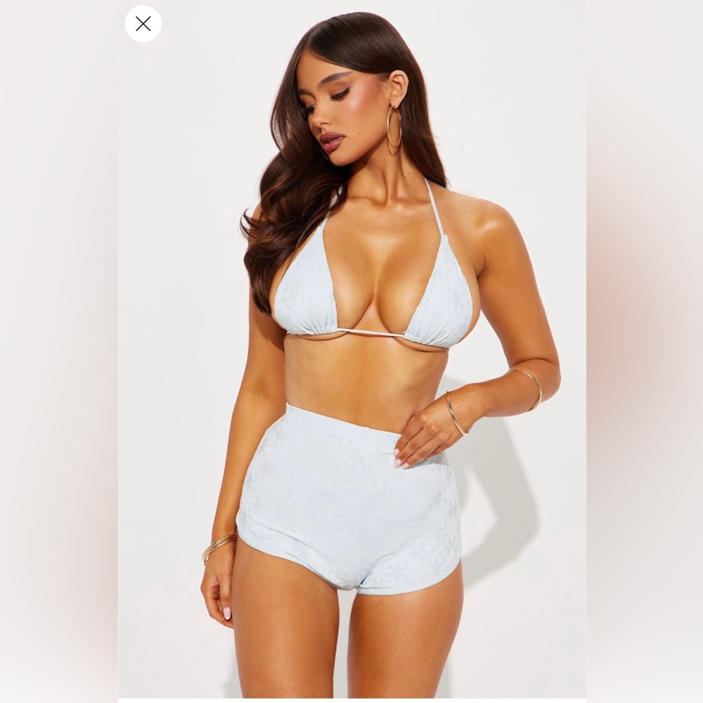 Fashion Nova Light Blue Bikini Set